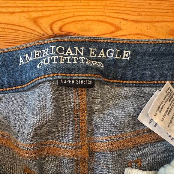 American Eagle outfitters Super Stretch Super Low Legging Ripped Raw Edges 6 - Picture 7 of 13